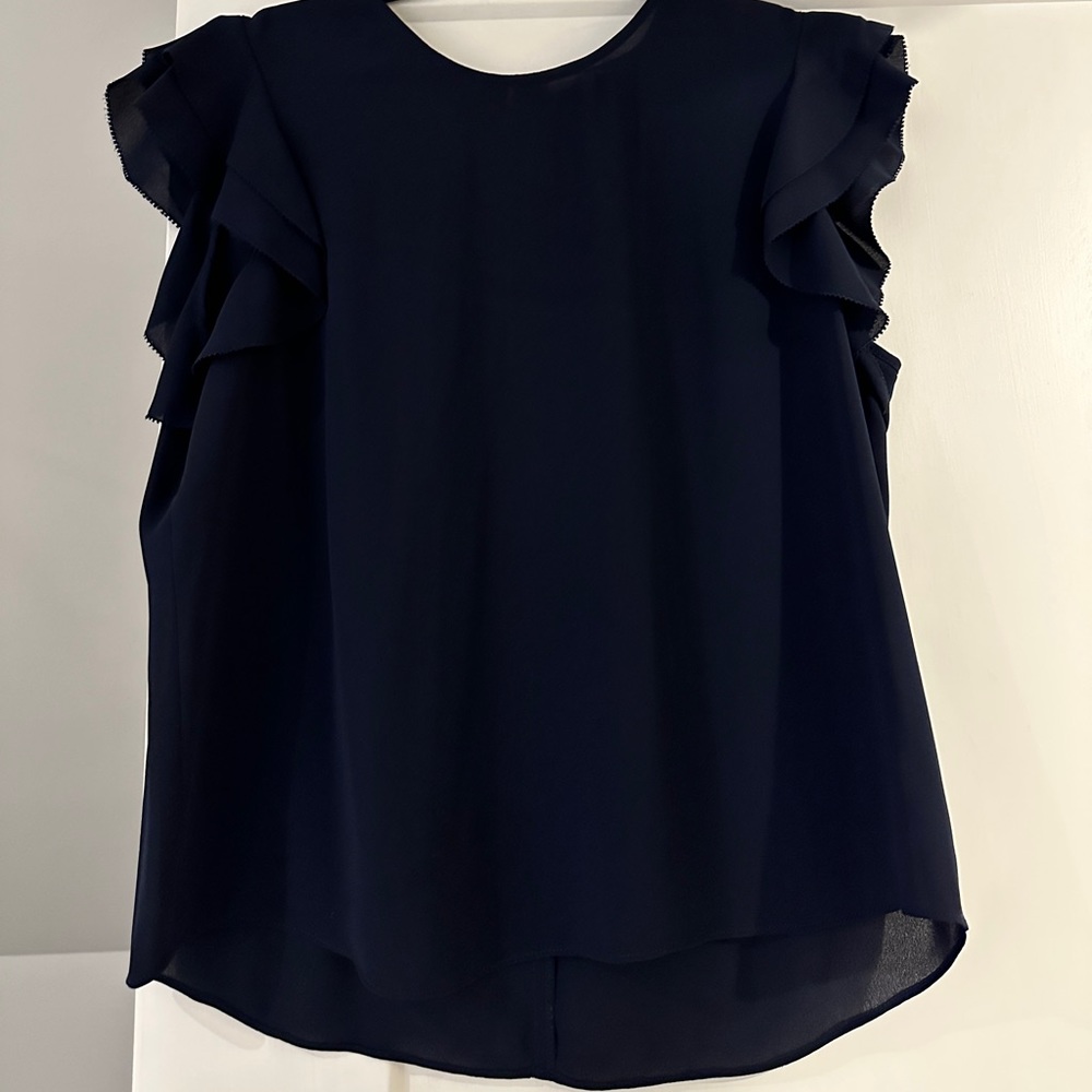 Aritzia navy blouse